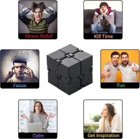 Infinity Cube Sensory Fidget Toy, EDC Fidgeting Game for Kids and Adults, Cool Mini Gadget Best for Stress and Stress