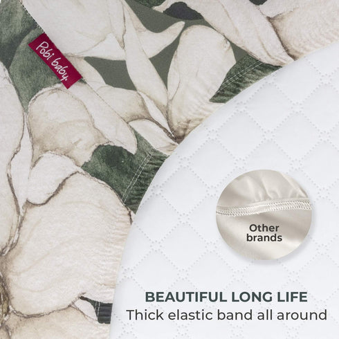 2 Pack Pobibaby - Premium Fitted Baby Girl Crib Sheets for Standard Mattress - Ultra-Soft Jersey Knit, Safe and Snug
