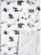 david's kids Minky Baby Blanket for Boys Girls, Soft Lightweight Micro Fleece Receiving Blanket with Double Layer, 30 x