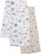 Lambs & Ivy Jungle Adventure 2-Pack Cotton Muslin Newborn Baby Swaddle Blankets