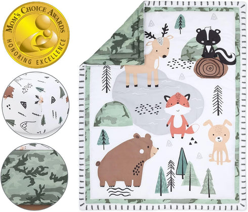 3 Set Set The Peanutshell Piece Baby Crib Bedding for Boys - Newborn, Infant & Toddler Nursery Bed Decor with Fitted