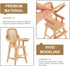 jojofuny Dollhouse Wooden High Chair, Miniature Highchair, Mini House Supplies, Mini Doll Furniture 1:12 Scale Desktop Chair Decoration Accessories