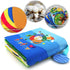 Infant Soft Book, Educational Baby Books 6 to 12 Months, Nontoxic Fabric Touch & Feel Crinkle Cloth for Babies