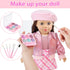 17 18 Inch Set Backpack 18" Ecore Fun Pcs American Doll Accessories Cosmetic with & Outfits | Pretend Play Makeup Kit