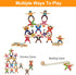 Wooden Stacking Toys, 16Pcs Balancing Building Blocks Game for 3-6 Years Old Kids, Circus Hercules Acrobatic Troupe Toy