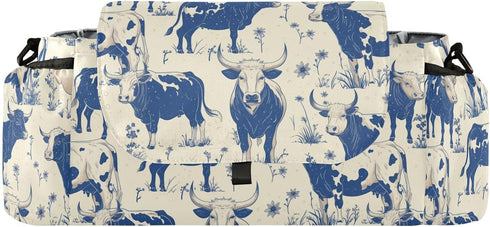 miaozhen Art Cartoon Cow Dark Blue stroller organizer diaper bag stroller diaper caddy