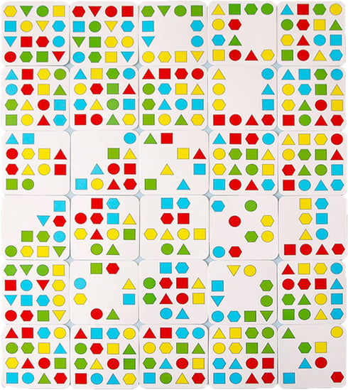 Shape Matching Game, Color Sensory Educational Toy, Geometric Quick Matching Board Game for Kids