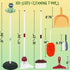 Set Toddler Cleaning for Kids, Pretend Play Cleaning Toy with Broom, Mop, Dustpan & Accessories