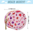 Valentines Candy Round Pacifier Storage Case with Zipper, Portable Pacifier Case for Travel, Diaper Bag & Purse