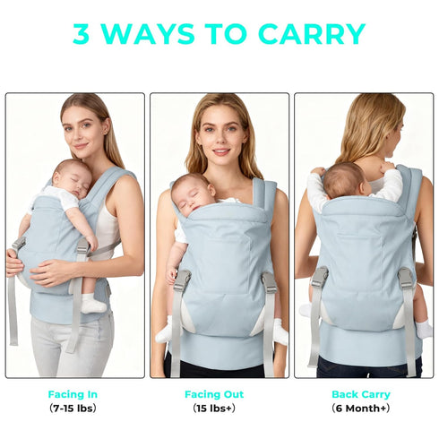 3 7-35 lbs CycleMoreLightweight & Breathable Infant Carrier with Carry Positions, Hip-Healthy M-Shape Seat