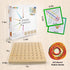 Wooden Geoboard with Rubber Bands, Montessori Educational Toy for Kids, Graphical Math Pattern Blocks & Cards