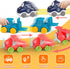 ALASOU 9 PCS Baby Cranes Car Toys with Playmat, 1st Birthday Gifts for 1-2 Year Old Boys