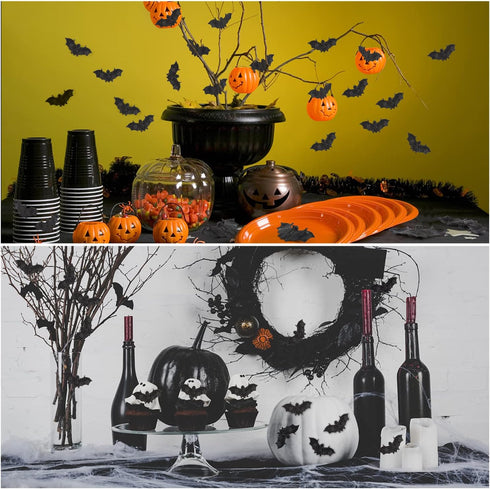 Plastic Mini Bats Halloween, 36pcs Party Favors for Kids, Gift Toy Prank Props for Home Decor