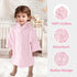 100% 0-24Months VOOVA & MOVAS Pink Toddler Hooded Towel with Bear Ear | Cotton, Ultra-Soft & Absorbent Baby Bath Robe |