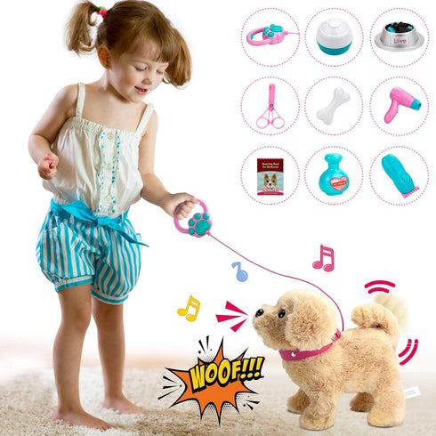 Koonie Talking Plush Golden Retriever Toy, Electronic Interactive Stuffed Puppy for Kids