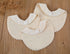 GZMM Baby Bib for Girls, Reversible Waterproof Handmade Natural Cotton Drool Bib 2 Pack (off-white, 0-12 months)