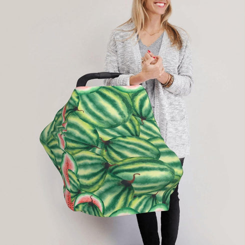 Schgap Watermelon Car Seat Cover for Baby Nursing Cover Breastfeeding Baby Carrier Covers Carseat Canopy for Toddler