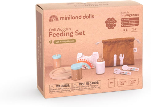 Miniland Doll Wooden Feeding Set - Quality ECO Imaginative Toy
