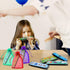 10 Sets Harmonica with Organza Gift Bags, 16 Holes Cartoon Musical Instrument for Kids Party Favors