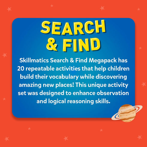 Megapack 3, 4, 5, 6 Skillmatics Search and Find Educational Game - Reusable Preschool Learning Activities, Perfect
