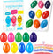 Spakon 9 Pcs 9 Colors Toddler Crayons Egg Crayons Palm Grasp Color