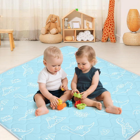 50x50 Tummy Baby Play Mat for Floor,Soft Playpen Mat,Thick Foam Playmat for Time,Safe Non-Slip Backing