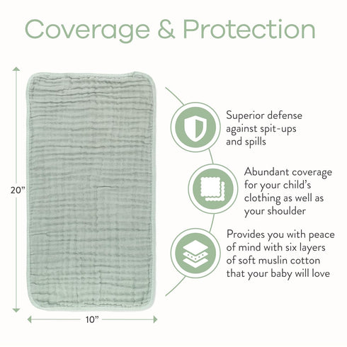 Comfy Cubs Muslin Burp Cloths and Muslin Fitted Changing Pad Cover Bundled