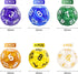 Thyores 24 12 Set Pieces Sided Game Dice Polyhedral Dice for DND RPG MTG and Other Table Games Mixed Color