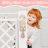 YROJISU Tooth Fairy Tooth Holder, Room Decor Tooth Fairy Door Hanger with Money Slot, Keepsake Bag & Elegant Patterns