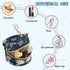 YETTASBIN Butterfly Portable Pacifier Holder Case with Metal Hook Buckle & Zipper for Diaper Bag and Stroller