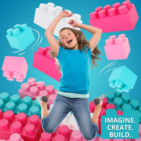 Liberty Imports 24 PCS Giant Blocks for Toddlers, Set of Plastic Large Building Blocks for Kids Creative Play