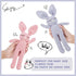 Moni's Choice Handmade Stuffed Plush Baby Crochet Bunny Rabbit, Grey Lovey Sleep Toy for Newborns