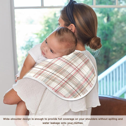 decor gift 4 Pack 22x11in Cotton Burp Cloth Soft and Absorbent? Mars Plaid Offwhite Buffallo Milk Spit Up Cloth