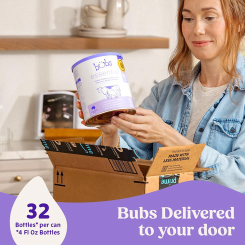 0-12 20 oz Bubs Essential Infant Formula, with Iron, Cow Milk-Based Powder, for Infants Months, Made with Non-GMO Milk
