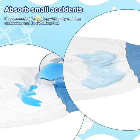 2 Packs MOEMOE BABY Leakproof Diaper Pants for Potty Training Nighttime Diaper Shorts for Toddler Boys and Girls