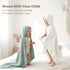 2-Pack 100% Leafy,32" 32") Konssy Muslin Hooded Baby Towels, Cotton, Ultra-Soft & Absorbent Baby Bath Towels with Hood