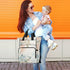 Bokkoy Backpack Ink - Wash Leaf Shadows Ultimate Diaper Bag for Moms Lightweight, Water-Resistant Baby Travel Bag