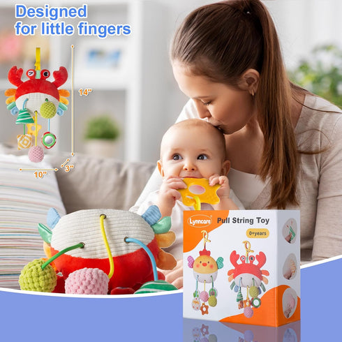 0-6 0-3-6-12 Lynncare Car Seat Toy for Babies Months, Stroller Toy with a Convenient Clip, Carseat Toys Hanging Baby