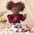 BABESIDE 3 Pcs Reborn Baby Doll Clothes for 17-22 Inch Baby Dolls, Baby Doll Accessories with Floral Pattern fit Newborn Baby Doll Girl, Red