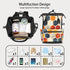 Hsnar Backpack Colorful Hexagon Waterproof Diaper Bag Large Capacity Baby Bag with Stroller Straps, Multi-Pocket Diaper