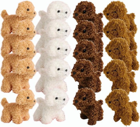 Bulk Stuffed Animals Puppy Plush Dog Party Favors, Mini Dog Birthday Show Party, 20 pcs (20chi xiaogougou)