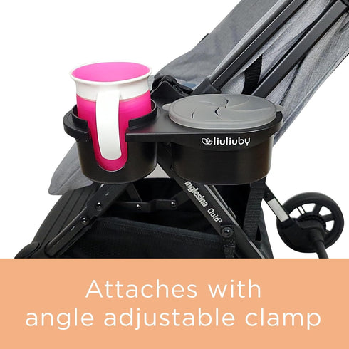 liuliuby Universal Stroller Snack Tray Attachment | Stroller Cup Holder Attachment Universal Snack Tray for Stroller