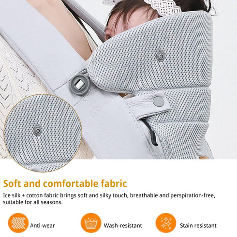 40lbs(Light CUBY Newborn Baby Carrier with Head Support and Sunshield, Breathable & Adjustable Newborn Toddler Front