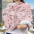 Butterfly Nursing Cover Cherry Blossom Carseat Covers Baby Car Seat Cover for Girls,Stretchy Car Seat Canopy Multiuse