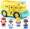PLAY Yellow School Bus Toy for Toddlers with Figures and Driver |
