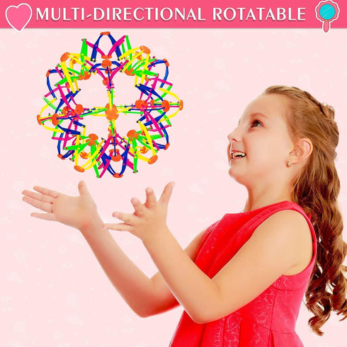 NIHAKSOI 2PCS (2PCS) Expandable BreathingColorful Inflatable Ball Expandable Magic Ball - Stress Reliever Fidget Toys