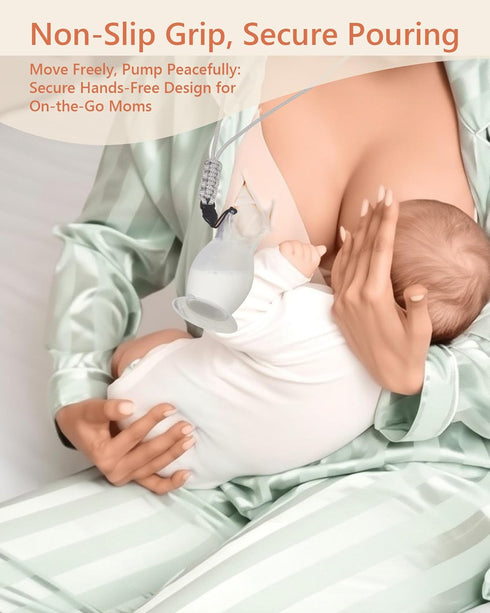 4 HORIGEN Manual Breast Pump for Breastmilk, Ounce BPA-Free & Food Grade, Portable Leak-Proof Lid & Suction Base