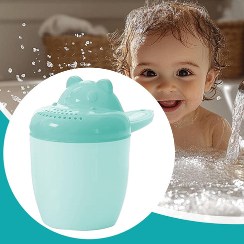 Generic Bath Rinser Cup Infantz Shower Pourer | Cute Cartoon Washing Aid, Durable Safety Bucket for Toddler Hair