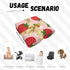 Midaivu Set 0-6 Cartoon Strawberry Swaddle Blanket for Newborns Baby Swaddle with Headband and Matching Hat New Born