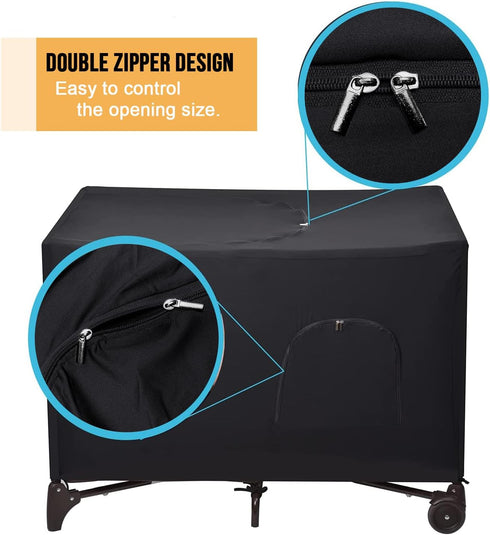 40"30" Blackout Crib Canopy Cover Stretchy Breathable Travel Netting Tent and Shade Stretch Up to for Indoor